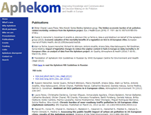 Tablet Screenshot of aphekom.org